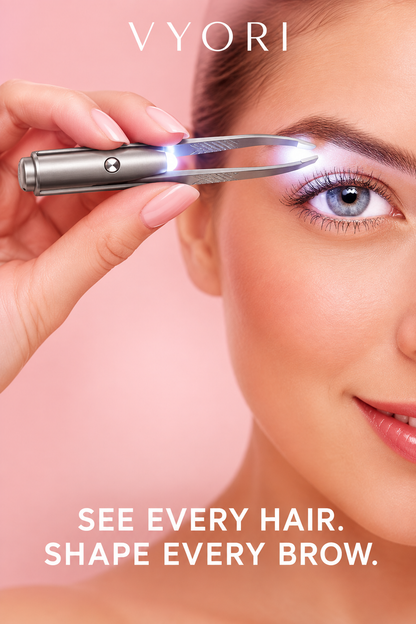 VYORI LED Tweezer - See Every Hair Shape Every Brow