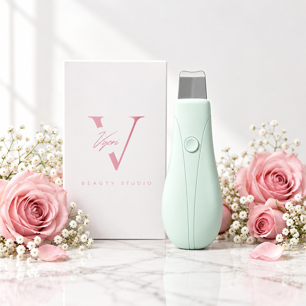 VYORI GlowWand Mint - Front view with pink floral styling