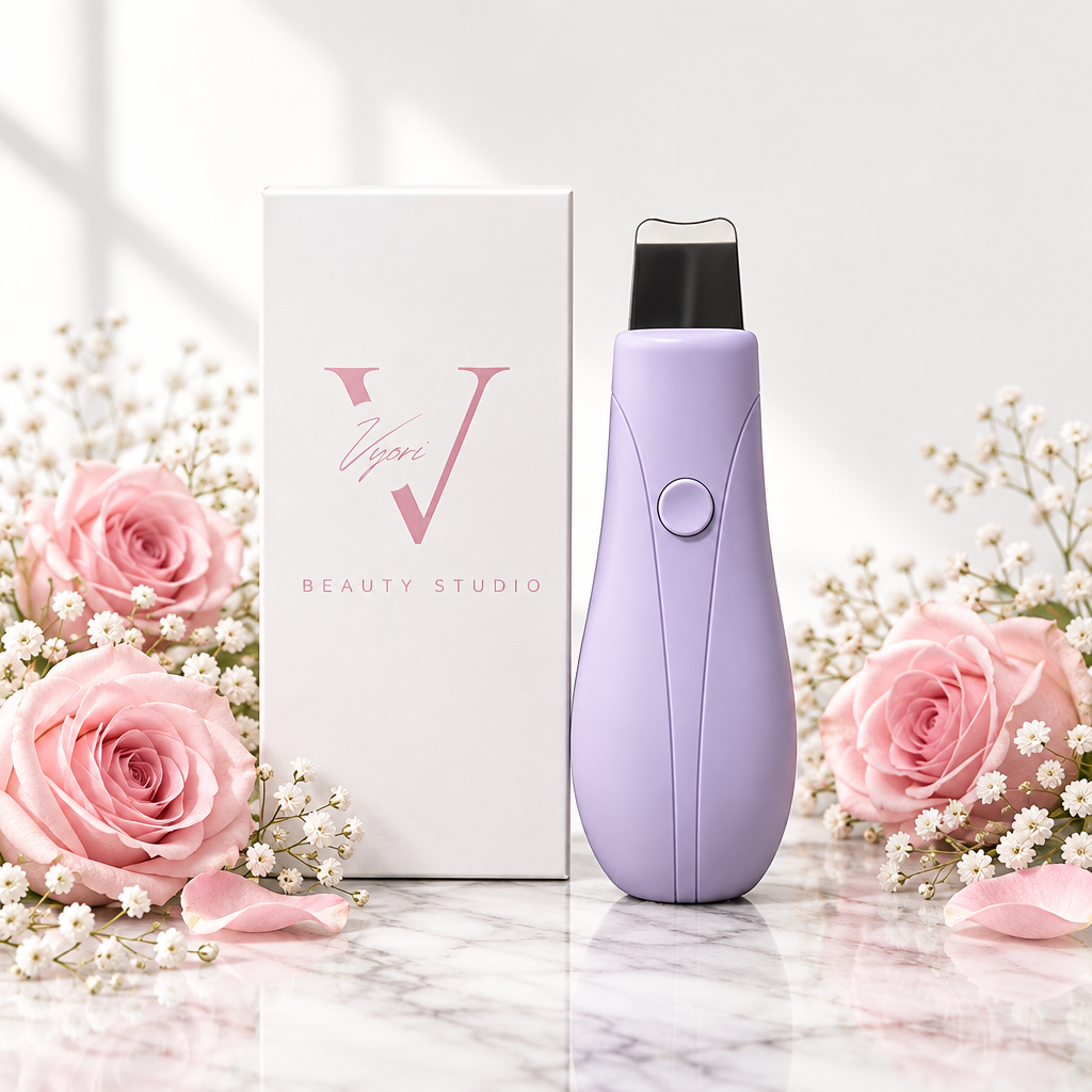 VYORI GlowWand Lavender - Front view with pink floral styling