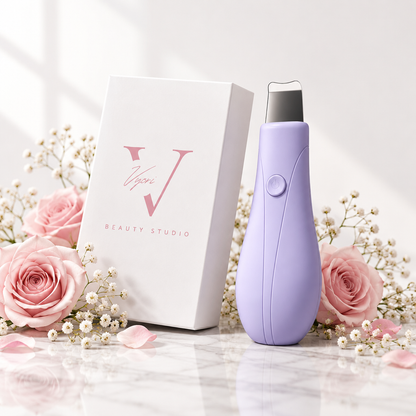 VYORI GlowWand Lavender - Side view with pink floral styling