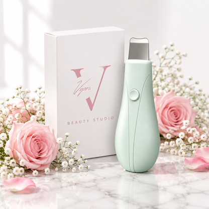 VYORI GlowWand Mint - Side view with pink floral styling